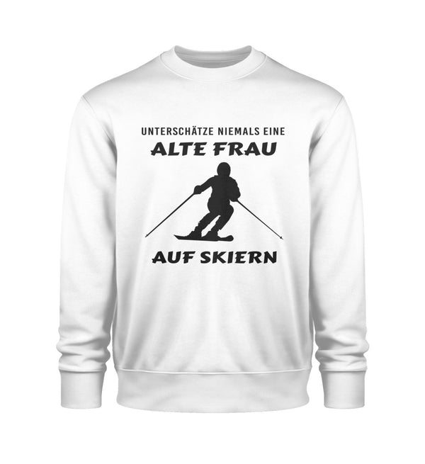 UNTERSCHÄTZE NIEMALS EINE ALTE FRAU SKI - Unisex Premium Organic Sweatshirt