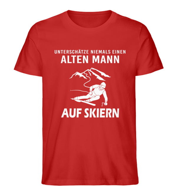 %SALE% - UNTERSCHÄTZE NIEMALS EINEN ALTEN MANN SKI - Herren Premium Organic T-Shirt
