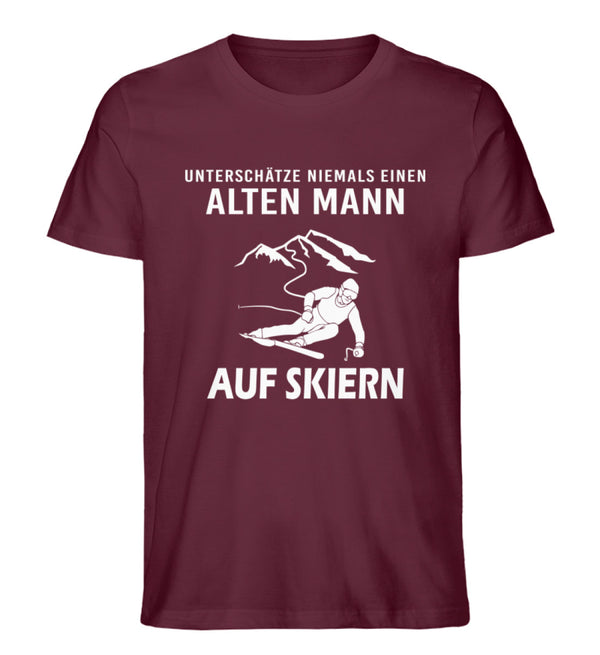 %SALE% - UNTERSCHÄTZE NIEMALS EINEN ALTEN MANN SKI - Herren Premium Organic T-Shirt