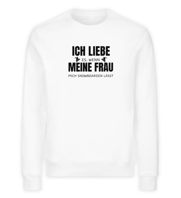 ICH LIEBE MEINE FRAU - SNOWBOARD - Unisex Premium Organic Sweatshirt