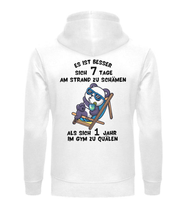 7 TAGE SCHÄMEN STATT 1 JAHR QUÄLEN (Rückendruck) - Unisex Premium Organic Hoodie