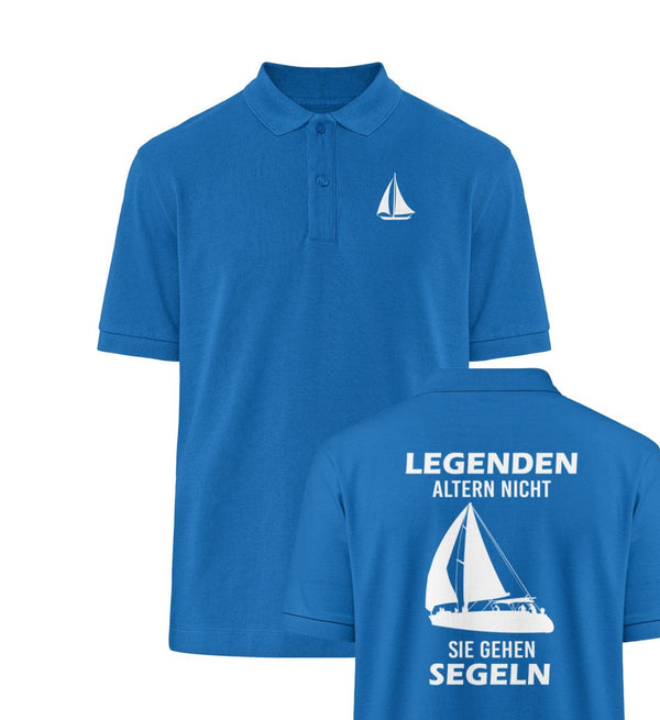 LEGENDEN SEGELN & SEGELBOOT (VOR UND BACKPRINT) - Organic Polo-Shirt