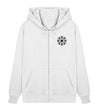 SCHNEEFLOCKEN- Unisex Organic Zipper mit Stick
