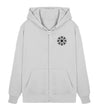 SCHNEEFLOCKEN- Unisex Organic Zipper mit Stick