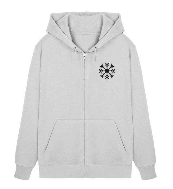 SCHNEEFLOCKEN- Unisex Organic Zipper mit Stick