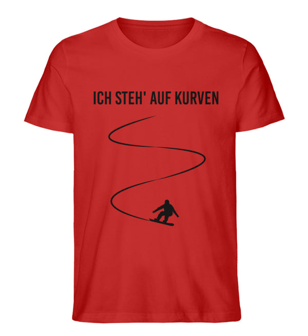 ICH STEHE AUF KURVEN - SNOWBOARD - Herren Premium Organic T-Shirt