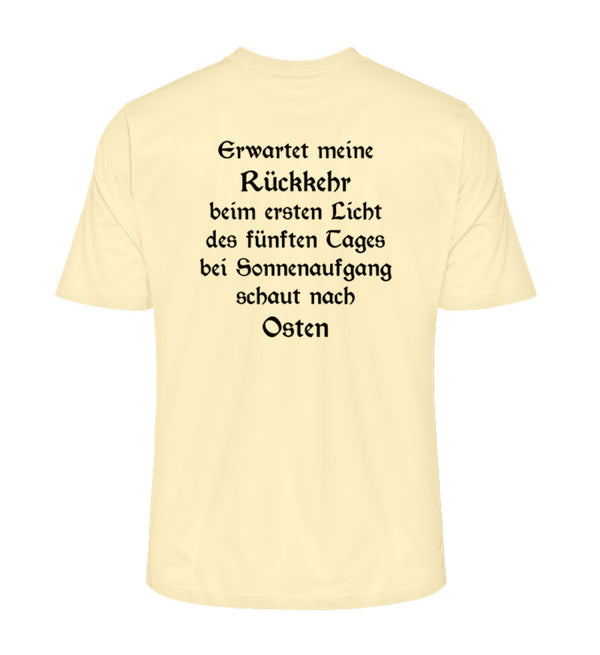 ICH GEHE JETZT SEGELN (VOR- & RÜCKENDRUCK) - Premium T-Shirt aus 100% Bio-Baumwolle