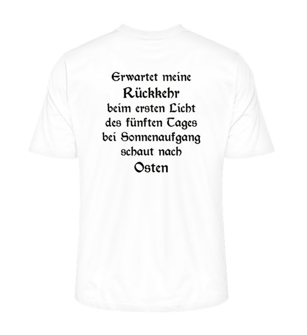 ICH GEHE JETZT SEGELN (VOR- & RÜCKENDRUCK) - Premium T-Shirt aus 100% Bio-Baumwolle