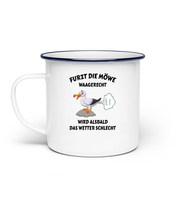 FURZT DIE MÖWE - Emaille Tasse