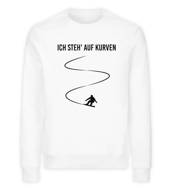 ICH STEHE AUF KURVEN - SNOWBOARD - Unisex Premium Organic Sweatshirt
