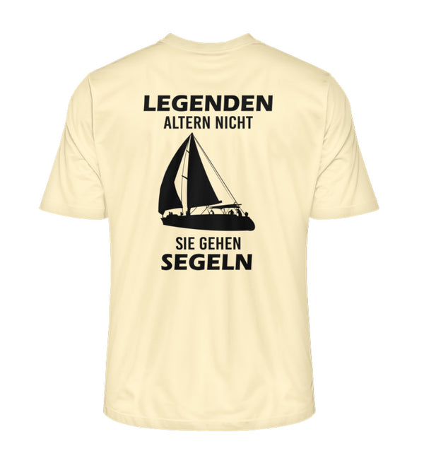 LEGENDEN ALTERN NICHT SIE GEHEN SEGELN (RÜCKENDRUCK) - Herren Premium Organic Shirt