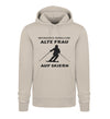 UNTERSCHÄTZE NIEMALS EINE ALTE FRAU SKI - Unisex Premium Organic Hoodie