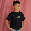 GREEN CROCODILE (Brusttasche) - Kinder Bio-Baumwolle T-Shirt