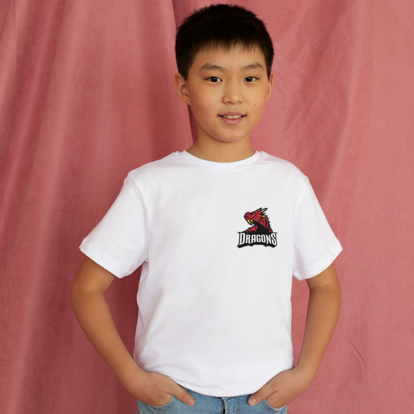 RED DRAGONS (Brusttasche) - Kinder Bio-Baumwolle T-Shirt