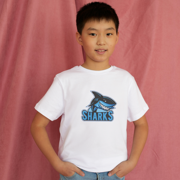 BLUE SHARKS - Kinder Bio-Baumwolle T-Shirt