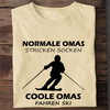 COOLE OMAS FAHREN SKI - Damen Bio-Baumwolle T-Shirt