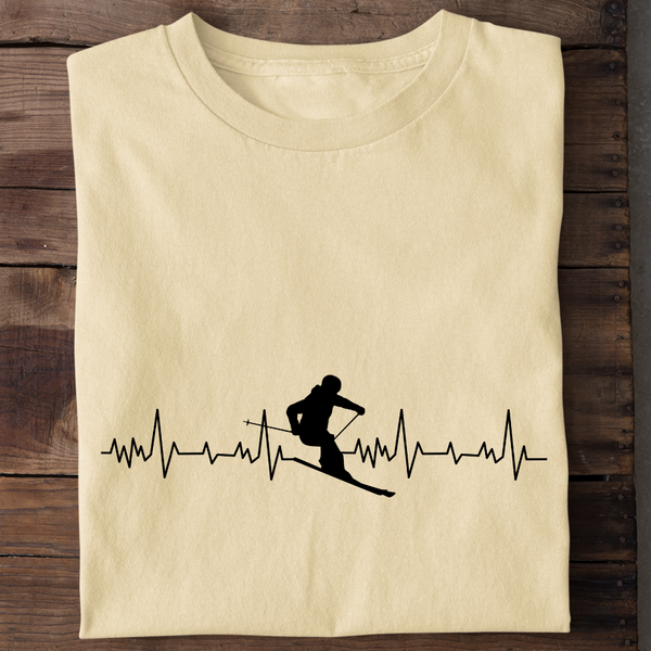 HERZSCHLAG SKI - Damen Bio-Baumwolle T-Shirt