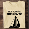 MEIN PLAN FÜR DIE RENTE (SEGELN) - Herren Bio-Baumwolle T-Shirt