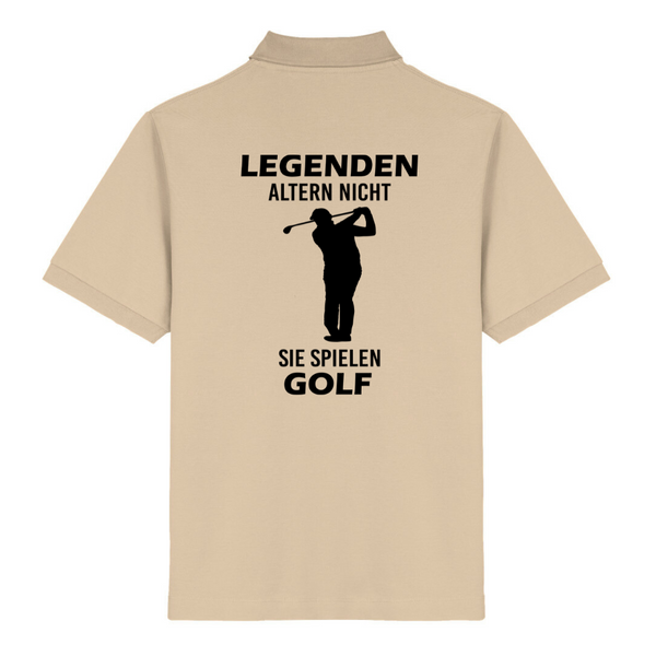 LEGENDEN ALTERN NICHT SIE SPIELEN GOLF (Rückendruck) - Herren Bio-Baumwolle Polo-Shirt