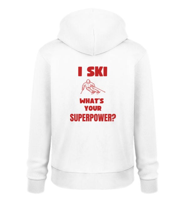 I SKI (RÜCKENDRUCK)- Unisex Organic Hoodie
