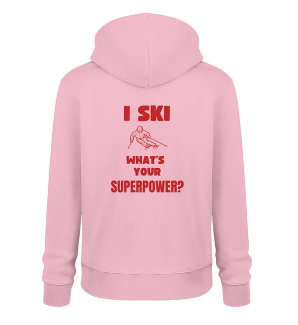 I SKI (RÜCKENDRUCK)- Unisex Organic Hoodie