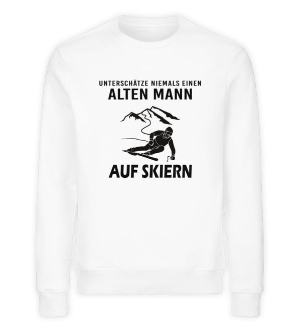 UNTERSCHÄTZE NIEMALS EINEN ALTEN MANN SKI - Unisex Premium Organic Sweatshirt