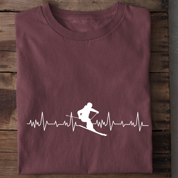 HERZSCHLAG SKI - Damen Bio-Baumwolle T-Shirt