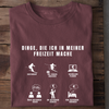 DINGE DIE ICH IN MEINER FREIZEIT MACHE SKI - Damen Bio-Baumwolle T-Shirt