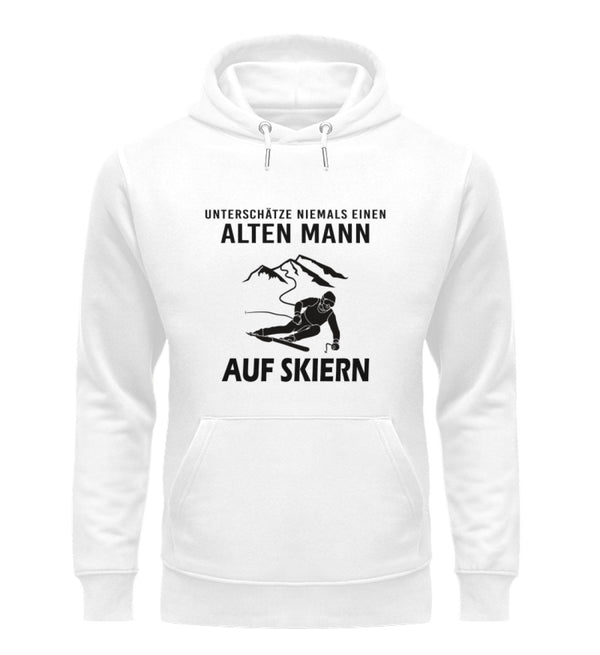 UNTERSCHÄTZE NIEMALS EINEN ALTEN MANN SKI - Unisex Premium Organic Hoodie