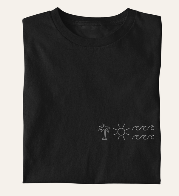 Palme, Sonne, Wellen- Herren Premium Organic T-Shirt
