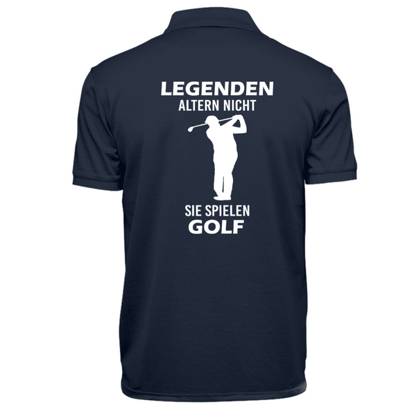 LEGENDEN ALTERN NICHT SIE SPIELEN GOLF (Rückendruck) - Herren Bio-Baumwolle Polo-Shirt