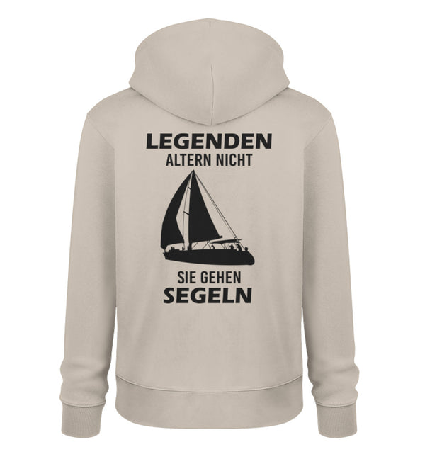 LEGENDEN ALTERN NICHT SIE GEHEN SEGELN (RÜCKENDRUCK)- Unisex Premium Organic Hoodie