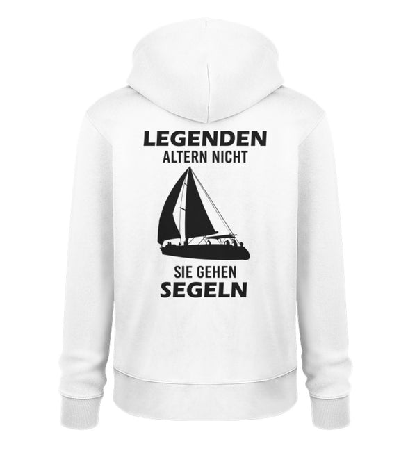 LEGENDEN ALTERN NICHT SIE GEHEN SEGELN (RÜCKENDRUCK)- Unisex Premium Organic Hoodie