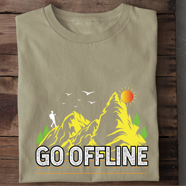 GO OFFLINE - Herren Bio-Baumwolle T-Shirt
