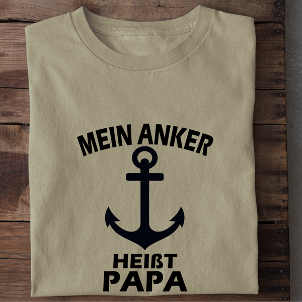 MEIN ANKER HEIßT PAPA - Herren Bio-Baumwolle T-Shirt