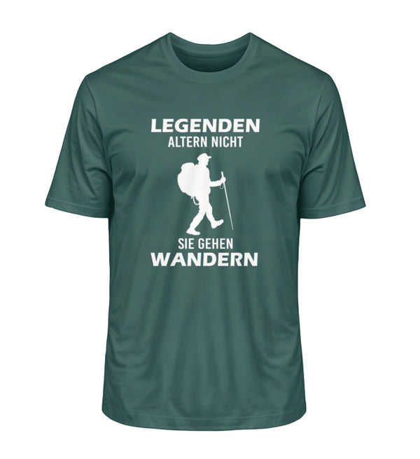 LEGENDEN ALTERN NICHT SIE GEHEN WANDERN- Herren Premium Organic T-Shirt