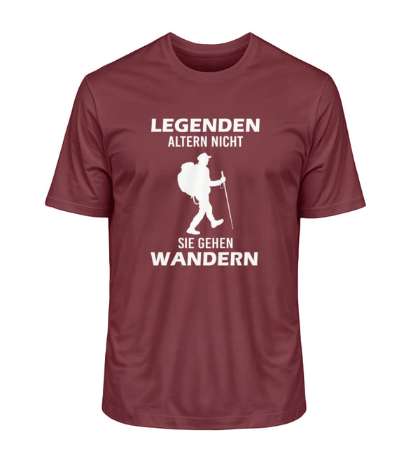 LEGENDEN ALTERN NICHT SIE GEHEN WANDERN- Herren Premium Organic T-Shirt