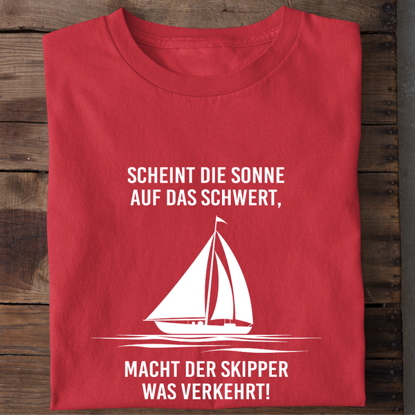 SCHEINT DIE SONNE AUF DAS SCHWERT - Herren Bio-Baumwolle T-Shirt