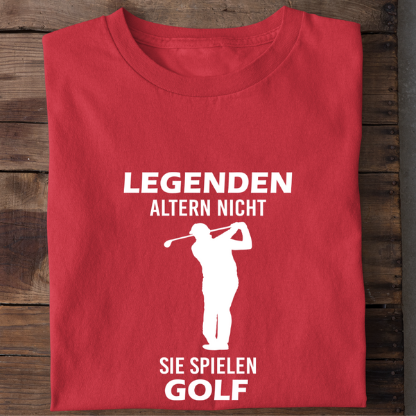 LEGENDEN ALTERN NICHT SIE SPIELEN GOLF - Herren Bio-Baumwolle T-Shirt