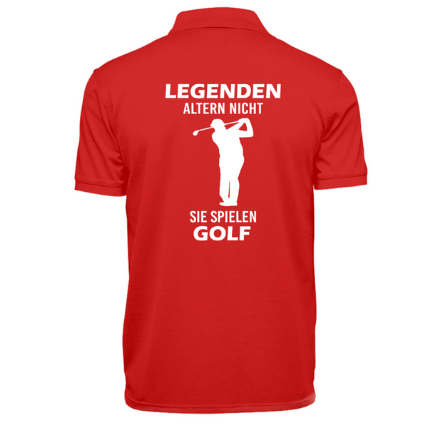LEGENDEN ALTERN NICHT SIE SPIELEN GOLF (Rückendruck) - Herren Bio-Baumwolle Polo-Shirt