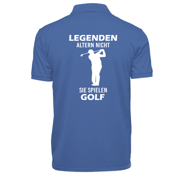 LEGENDEN ALTERN NICHT SIE SPIELEN GOLF (Rückendruck) - Herren Bio-Baumwolle Polo-Shirt
