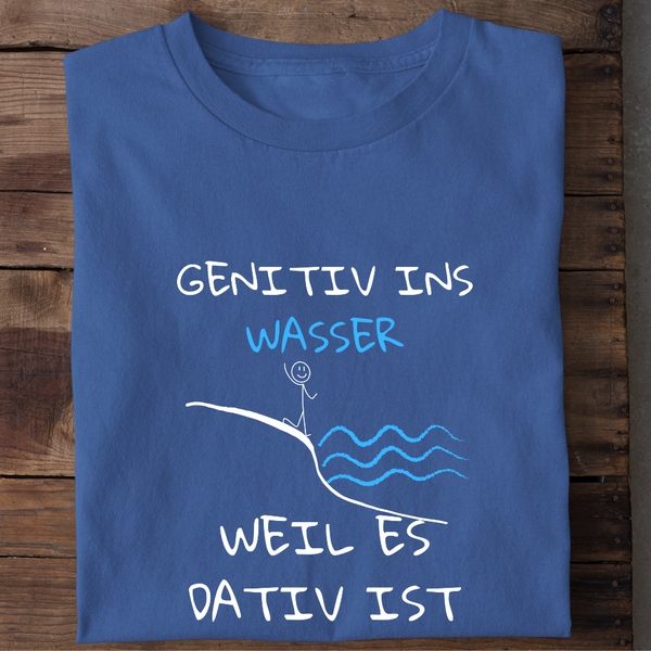 GENITIV INS WASSER - Herren Bio-Baumwolle T-Shirt
