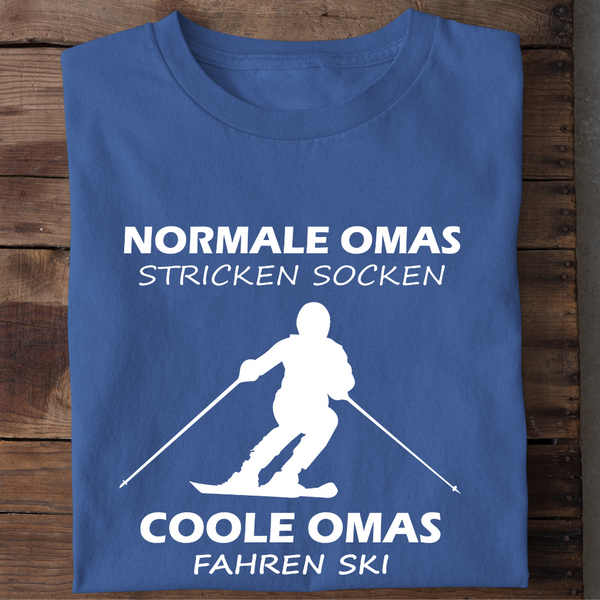 COOLE OMAS FAHREN SKI - Damen Bio-Baumwolle T-Shirt