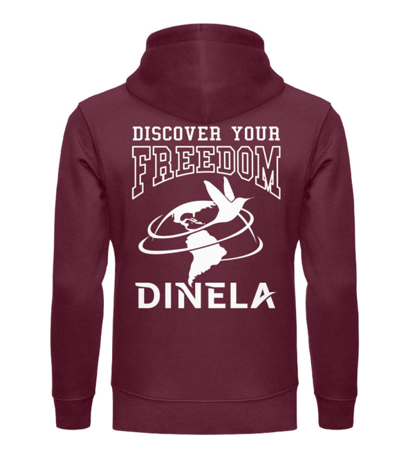 DISCOVER YOUR FREEDOM (Rückendruck) - Unisex Premium Organic Hoodie