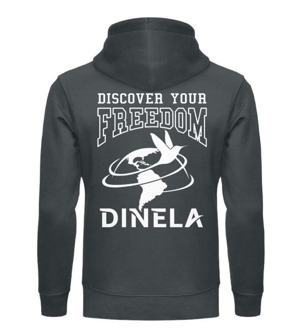 DISCOVER YOUR FREEDOM (Rückendruck) - Unisex Premium Organic Hoodie