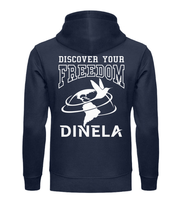 DISCOVER YOUR FREEDOM (Rückendruck) - Unisex Premium Organic Hoodie