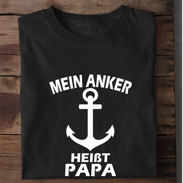 MEIN ANKER HEIßT PAPA - Herren Bio-Baumwolle T-Shirt