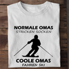 COOLE OMAS FAHREN SKI - Damen Bio-Baumwolle T-Shirt