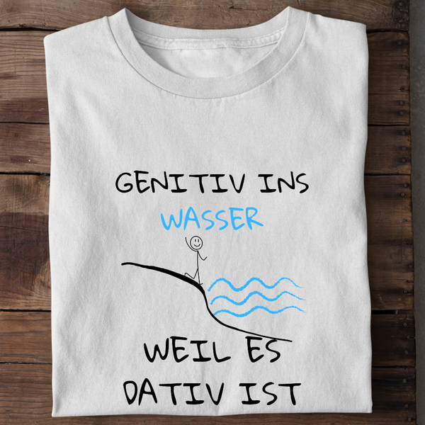 GENITIV INS WASSER - Herren Bio-Baumwolle T-Shirt