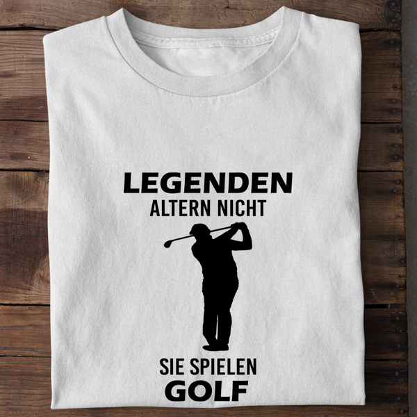 LEGENDEN ALTERN NICHT SIE SPIELEN GOLF - Herren Bio-Baumwolle T-Shirt